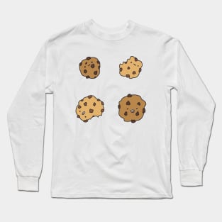 cute chocolate chip cookies design Long Sleeve T-Shirt